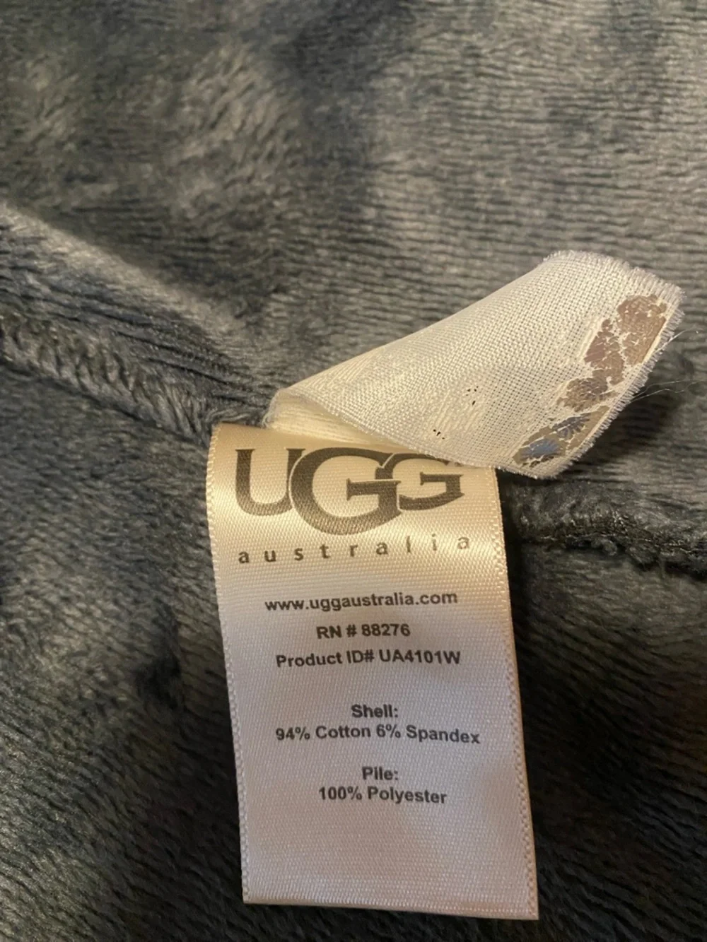 UGG Women's Charcoal Plush Shawl Collar Robe